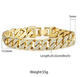 Load image into Gallery viewer, Miami Curb Cuban Chain Bracelet For Men Gold