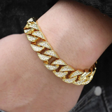Load image into Gallery viewer, Miami Curb Cuban Chain Bracelet For Men Gold