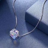 Load image into Gallery viewer, Crystals Aurora Borealis Cube Necklace