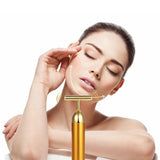 Load image into Gallery viewer, 24K Gold Facial Roller Massager